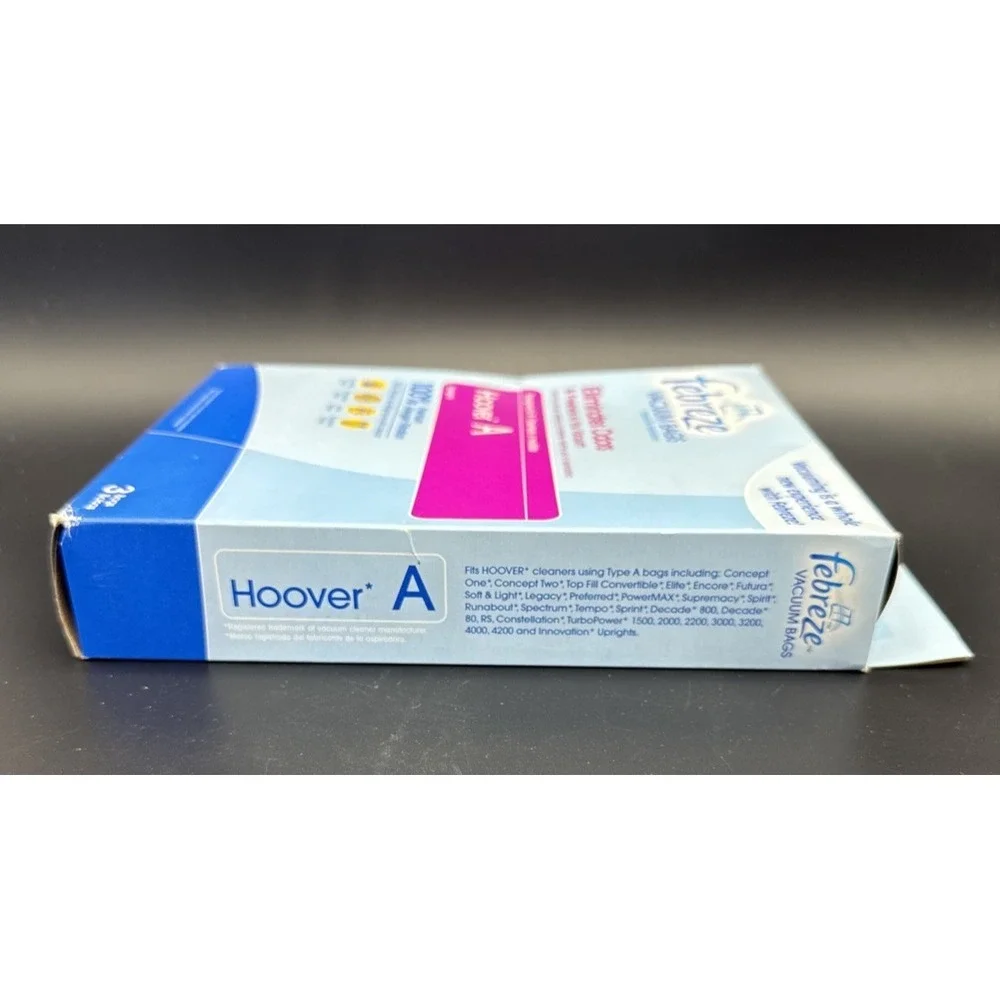 New Febreze Upright Vacuum Bags Hoover A Allergen Filtration 3 Bags Replacement